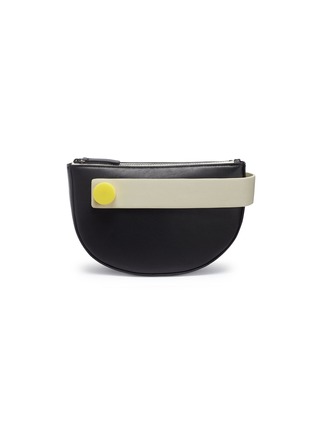 Main View - Click To Enlarge - 10993 - 'Half Moon' mini colourblock leather clutch