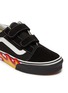 Detail View - Click To Enlarge - VANS - 'Old Skool' flame print outsole canvas kids sneakers