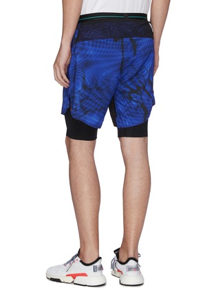 Back View - Click To Enlarge - ADIDAS BY WHITE MOUNTAINEERING - 'Terrex' layered abstract print shorts