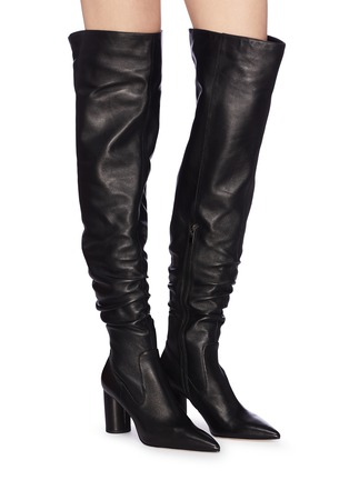 Figure View - Click To Enlarge - PEDDER RED - 'Henri' leather knee high boots