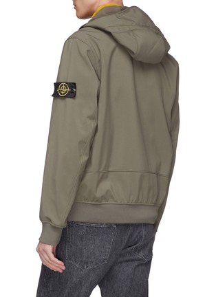 Back View - Click To Enlarge - STONE ISLAND - Hooded Soft Shell-R jacket