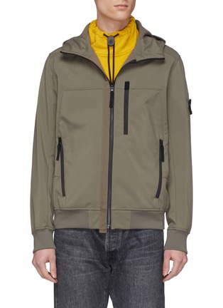 Main View - Click To Enlarge - STONE ISLAND - Hooded Soft Shell-R jacket