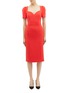 Main View - Click To Enlarge - REBECCA VALLANCE - 'L'amour' puff shoulder panelled sweetheart dress