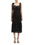 Main View - Click To Enlarge - REBECCA VALLANCE - 'Betty' tie shoulder ruched Chantilly lace mermaid dress