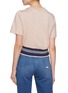 Back View - Click To Enlarge - ANNA BEAM - Detachable graphic plaque panelled hem cropped T-shirt