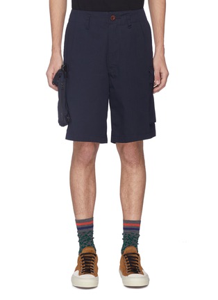 Main View - Click To Enlarge - KOLOR - x PORTER detachable pouch ripstop cargo shorts