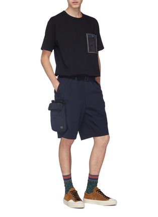 Figure View - Click To Enlarge - KOLOR - x PORTER detachable pouch ripstop cargo shorts