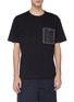 Main View - Click To Enlarge - KOLOR - x PORTER contrast chest pocket T-shirt