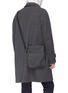 Detail View - Click To Enlarge - KOLOR - x PORTER detachable pouch wool melton coat