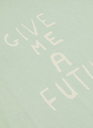  - E. TAUTZ - 'Give Me a Future' slogan print T-shirt