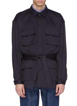 Main View - Click To Enlarge - E. TAUTZ - 'Ralph' belted twill shirt jacket