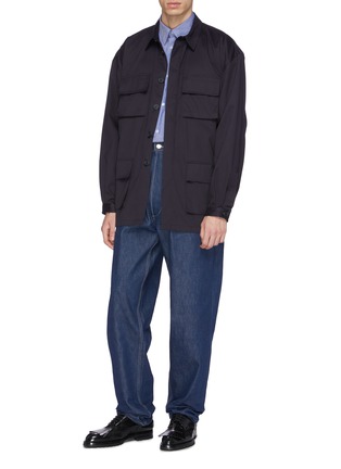Figure View - Click To Enlarge - E. TAUTZ - 'Ralph' belted twill shirt jacket