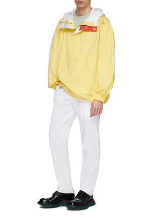 Figure View - Click To Enlarge - E. TAUTZ - Colourblock elbow panel hooded jacket