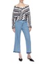 Figure View - Click To Enlarge - HELLESSY - 'Sphinx' stripe silk-cotton V-neck blouse
