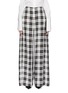 Main View - Click To Enlarge - HELLESSY - 'Maelstrom' side tie check plaid wide leg pants