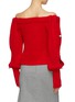 Back View - Click To Enlarge - HELLESSY - 'Vessel' faux pearl sleeve off-shoulder sweater