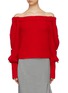 Main View - Click To Enlarge - HELLESSY - 'Vessel' faux pearl sleeve off-shoulder sweater