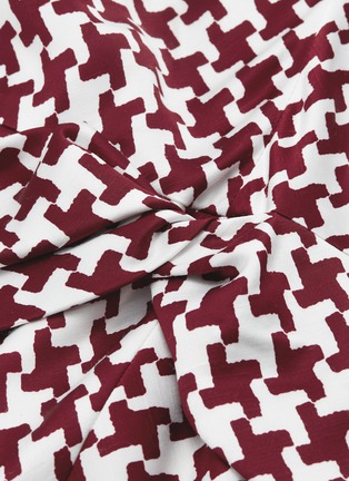 Detail View - Click To Enlarge - HELLESSY - 'October' twist front houndstooth dress