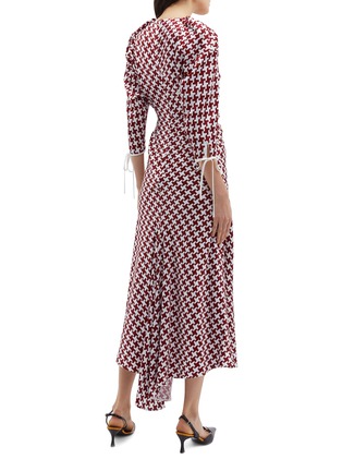 Back View - Click To Enlarge - HELLESSY - 'October' twist front houndstooth dress