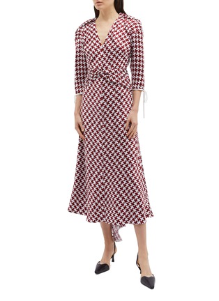 Main View - Click To Enlarge - HELLESSY - 'October' twist front houndstooth dress