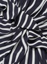 Detail View - Click To Enlarge - SIMKHAI - Ruched sleeve stripe mock wrap dress