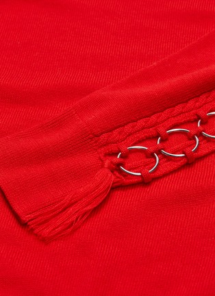  - SIMKHAI - Metal ring cutout sleeve wool sweater
