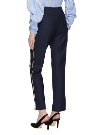 Back View - Click To Enlarge - SIMKHAI - Snap button cuff stripe outseam pants