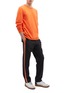 Figure View - Click To Enlarge - HELMUT LANG - Stripe outseam wool suiting pants