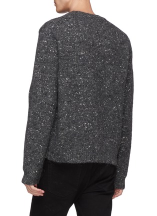 Back View - Click To Enlarge - HELMUT LANG - Coated panel marled sweater