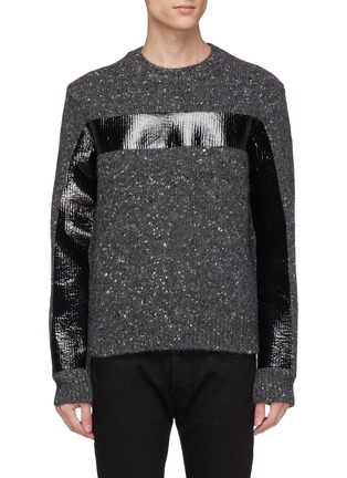 Main View - Click To Enlarge - HELMUT LANG - Coated panel marled sweater