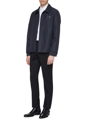 Figure View - Click To Enlarge - HELMUT LANG - x Parley for the Oceans logo print back coach jacket