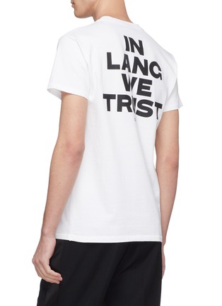 Back View - Click To Enlarge - HELMUT LANG - 'In Lang We Trust' slogan print T-shirt
