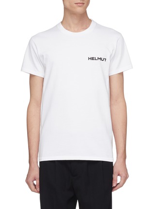 Main View - Click To Enlarge - HELMUT LANG - 'In Lang We Trust' slogan print T-shirt