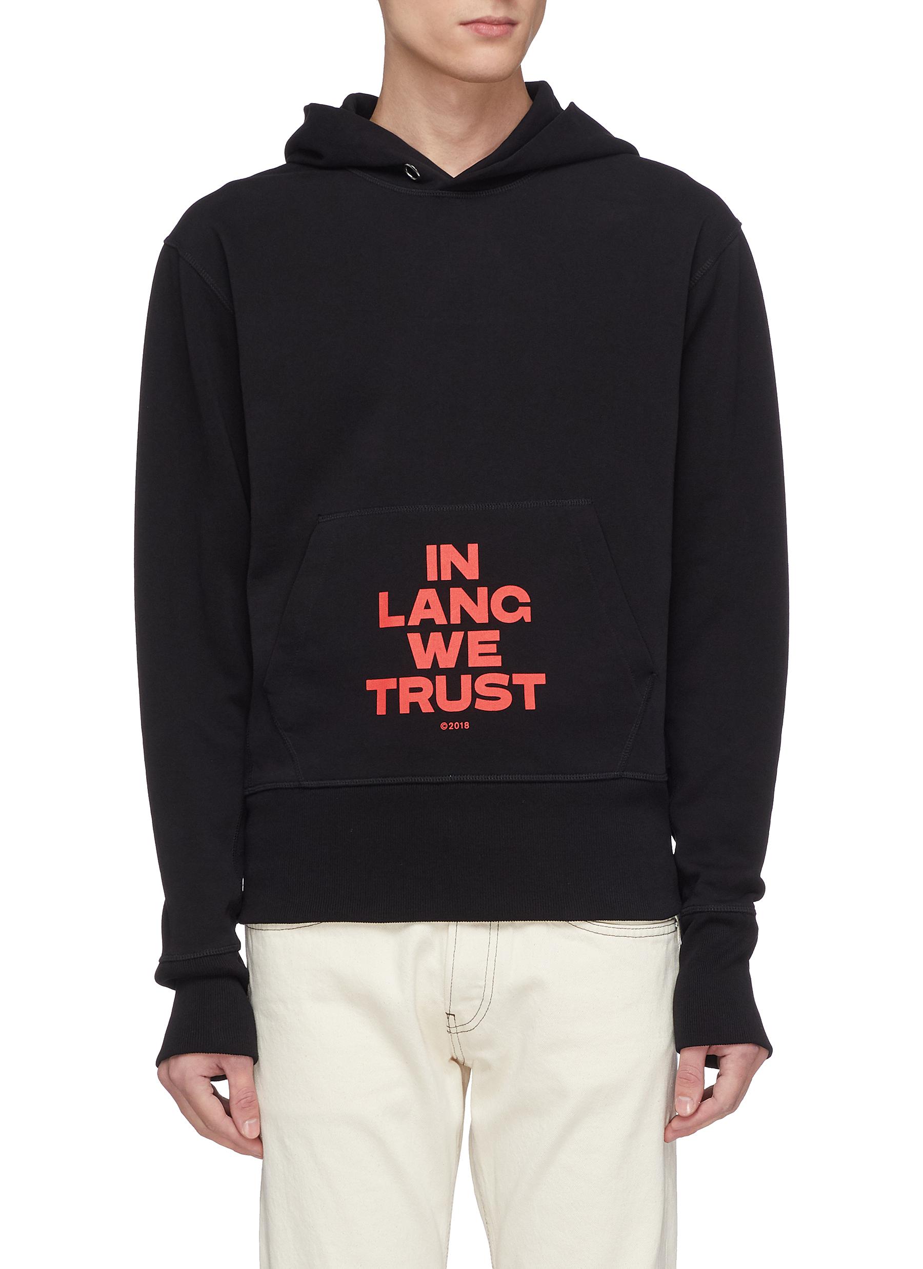 in lang we trust hoodie meaning