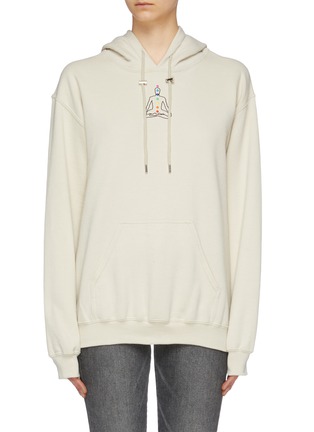 Main View - Click To Enlarge - COLLINA STRADA - Chakra embroidered hoodie