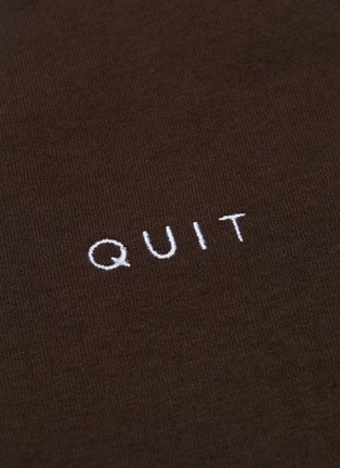  - COLLINA STRADA - 'Force Quit' slogan embroidered T-shirt