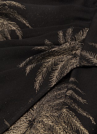 Detail View - Click To Enlarge - VICTORIA, VICTORIA BECKHAM - Palm leaf print sash drape wrap skirt