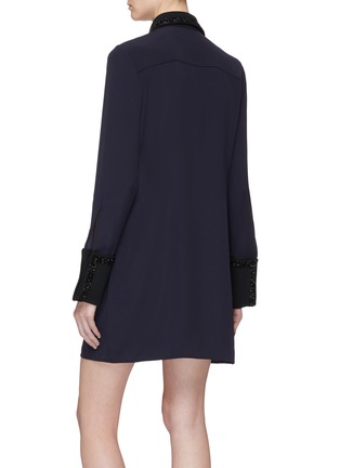 Back View - Click To Enlarge - VICTORIA, VICTORIA BECKHAM - Beaded cuff shirt dress