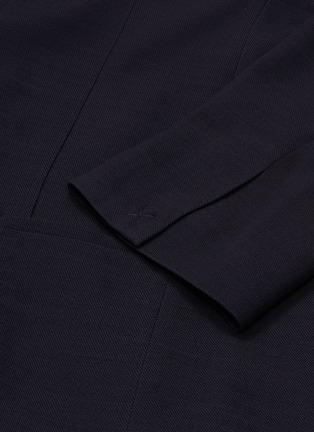  - VICTORIA, VICTORIA BECKHAM - Satin panel notched lapel wool blend piqué blazer