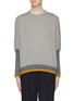 Main View - Click To Enlarge - VICTORIA, VICTORIA BECKHAM - Rib knit sleeve sweatshirt