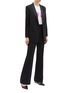 Figure View - Click To Enlarge - VICTORIA, VICTORIA BECKHAM - Pintucked flared suiting pants