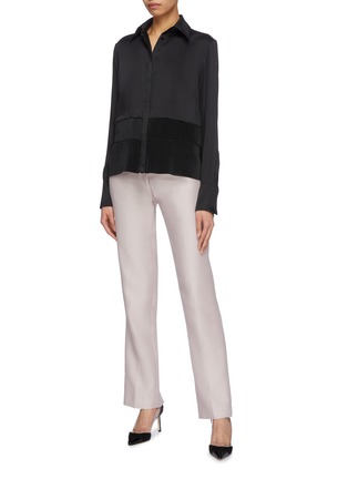Figure View - Click To Enlarge - VICTORIA, VICTORIA BECKHAM - Tiered pleated hem shirt