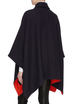 Back View - Click To Enlarge - VICTORIA, VICTORIA BECKHAM - Buckled oversized wool blend melton cape