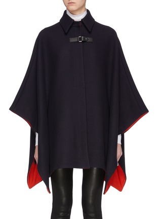 Main View - Click To Enlarge - VICTORIA, VICTORIA BECKHAM - Buckled oversized wool blend melton cape