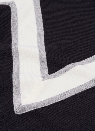  - VICTORIA, VICTORIA BECKHAM - Stripe jacquard puff sleeve wool knit top