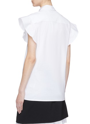 Back View - Click To Enlarge - VICTORIA, VICTORIA BECKHAM - Ruffle fluted sleeve shirt