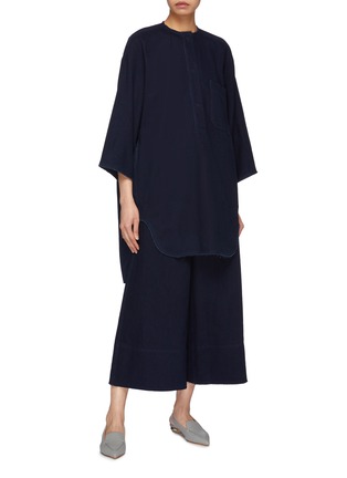 Figure View - Click To Enlarge - MS MIN - Washed denim culottes