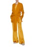 Figure View - Click To Enlarge - MS MIN - Tie waist wrap cashmere blend cardigan