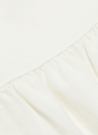  - MS MIN - Puff sleeve cotton-silk peplum top