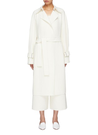 Main View - Click To Enlarge - MS MIN - Belted cotton-silk trench coat